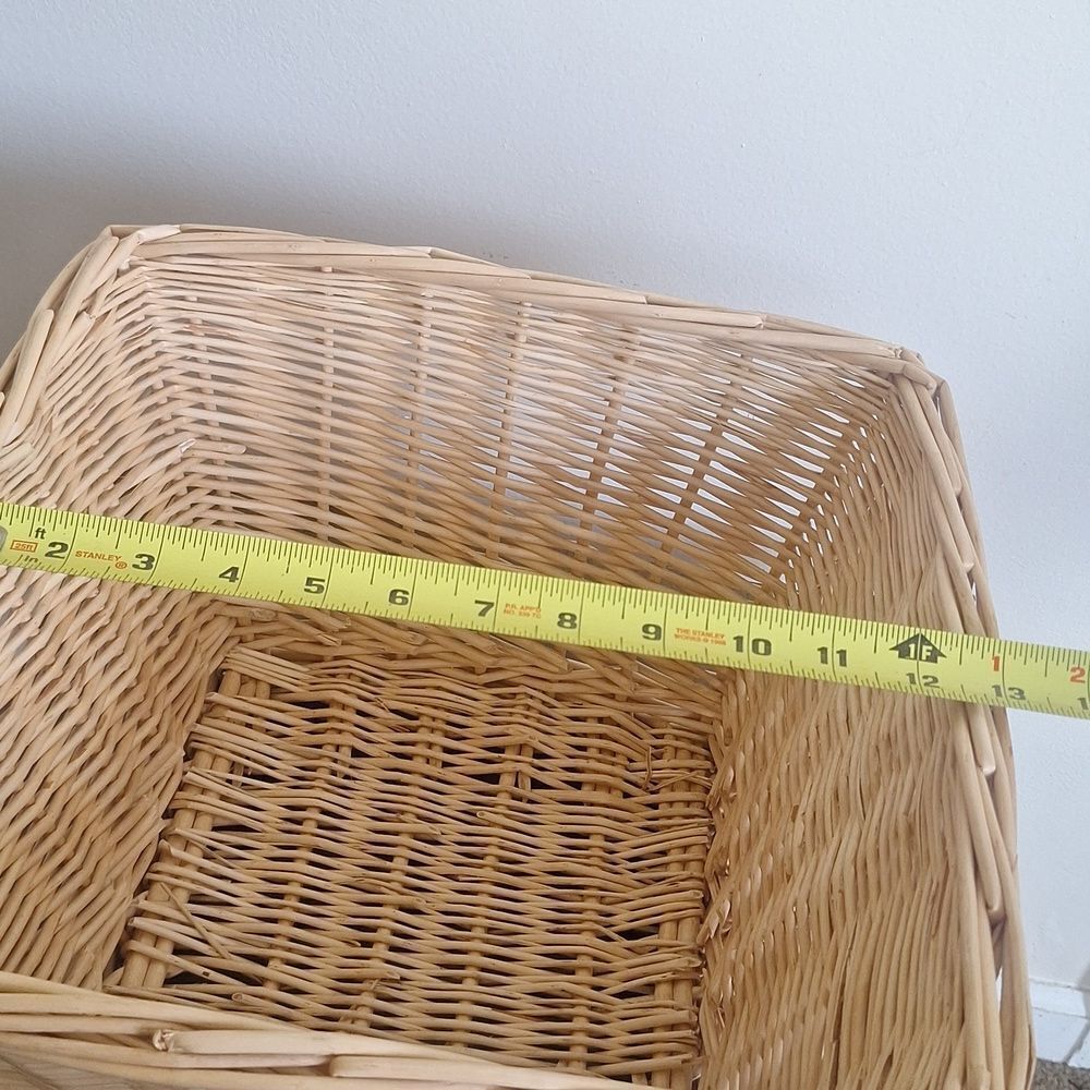 Wicker Basket with Patterned Fabric Liner - Picture 8 of 9